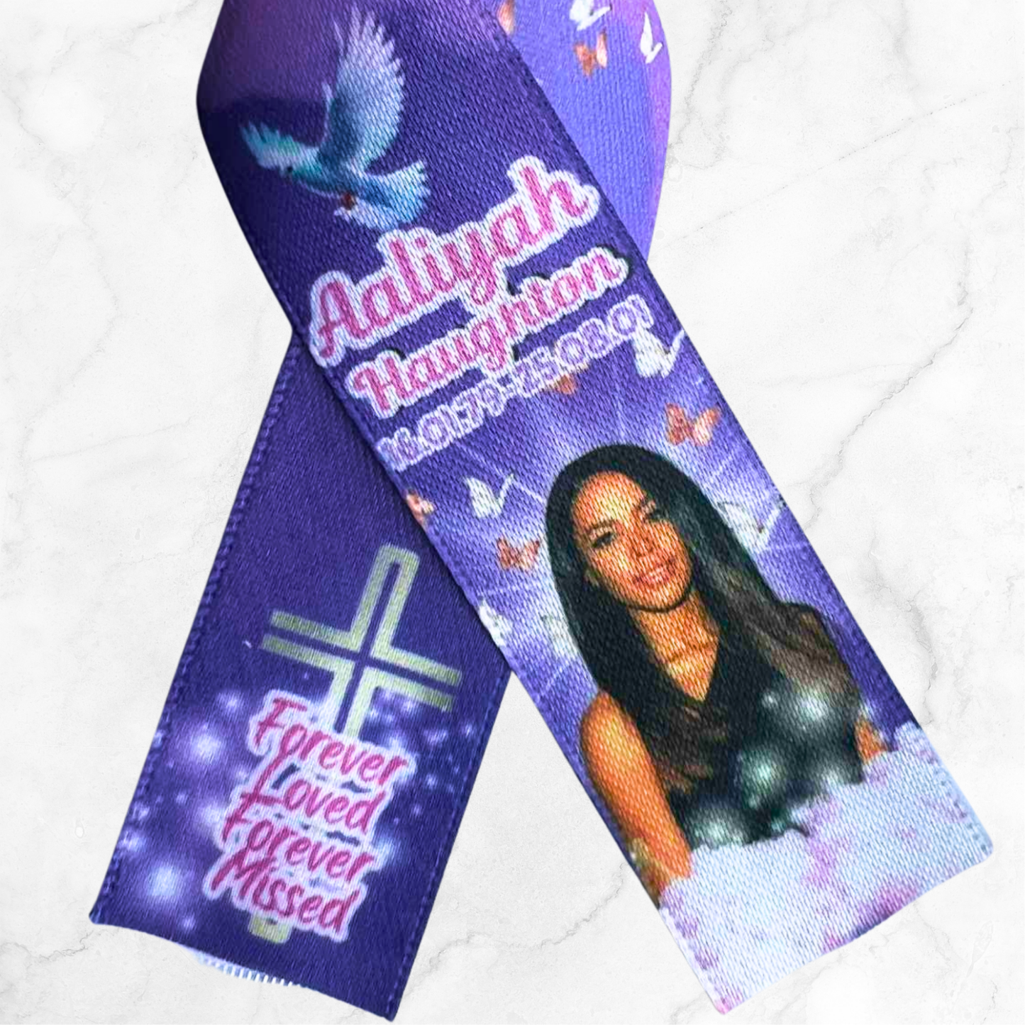 Personalised Memorial Ribbon – Custom Tribute Keepsake