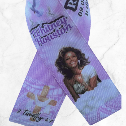 Personalised Memorial Ribbon β Custom Tribute Keepsake Whitney poly inspired + cross