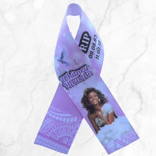 Personalised Memorial Ribbon β Custom Tribute Keepsake Whitney Lilac poly inspired
