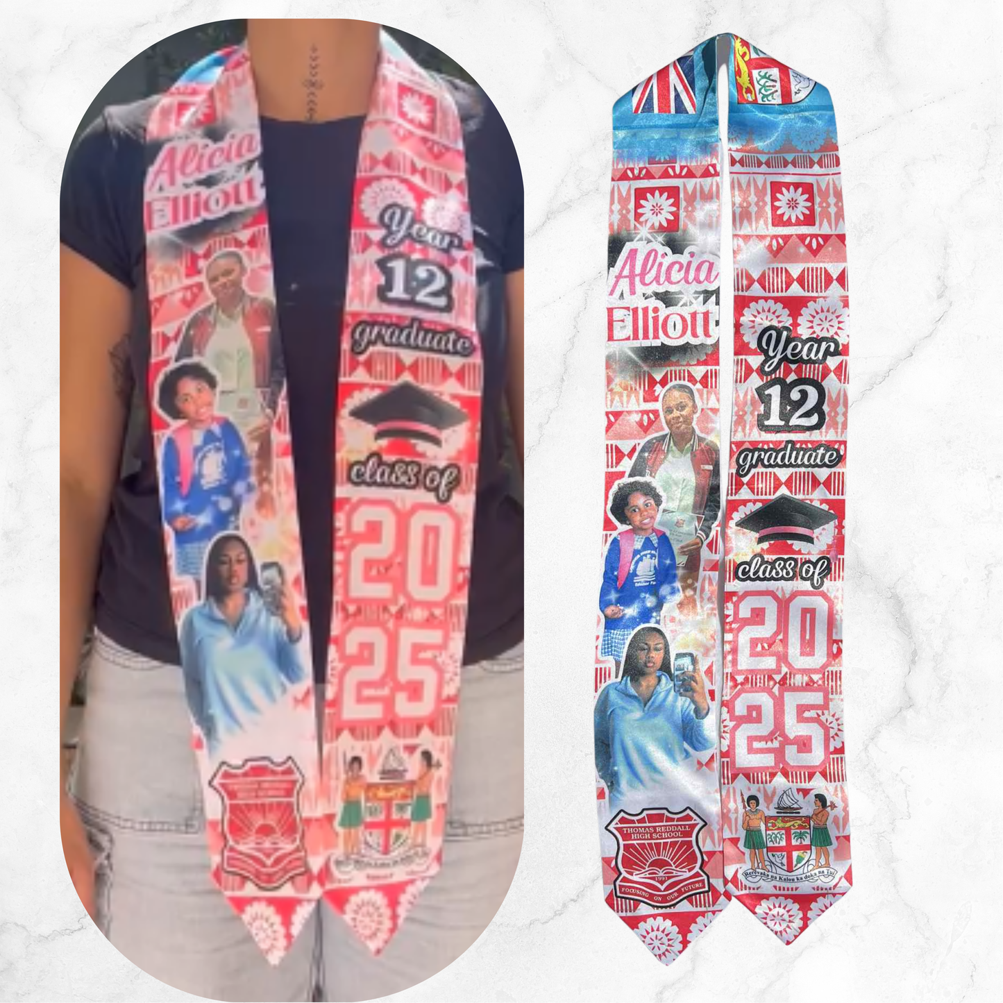 Custom graduation stole 72 inch Custom GRADUATION STOLE, Graduation GIFTS, Personalised Graduation Sash, Class of 2025