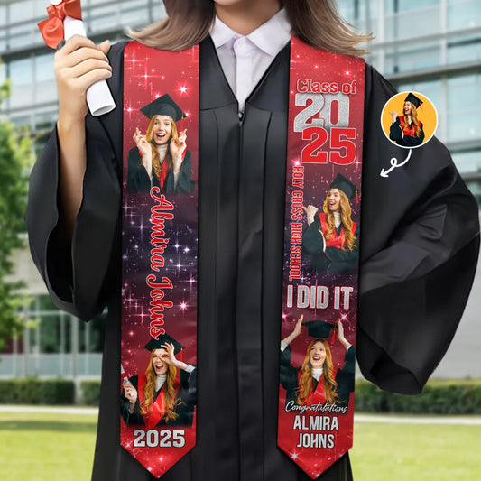 Custom graduation stole 72 inch Custom GRADUATION STOLE, Graduation GIFTS, Personalised Graduation Sash, Class of 2025