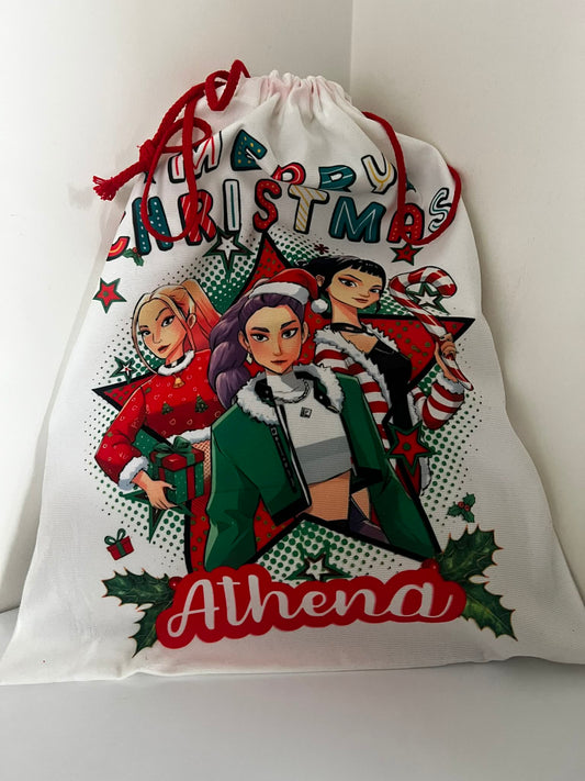 Custom personalised christmas santa sack