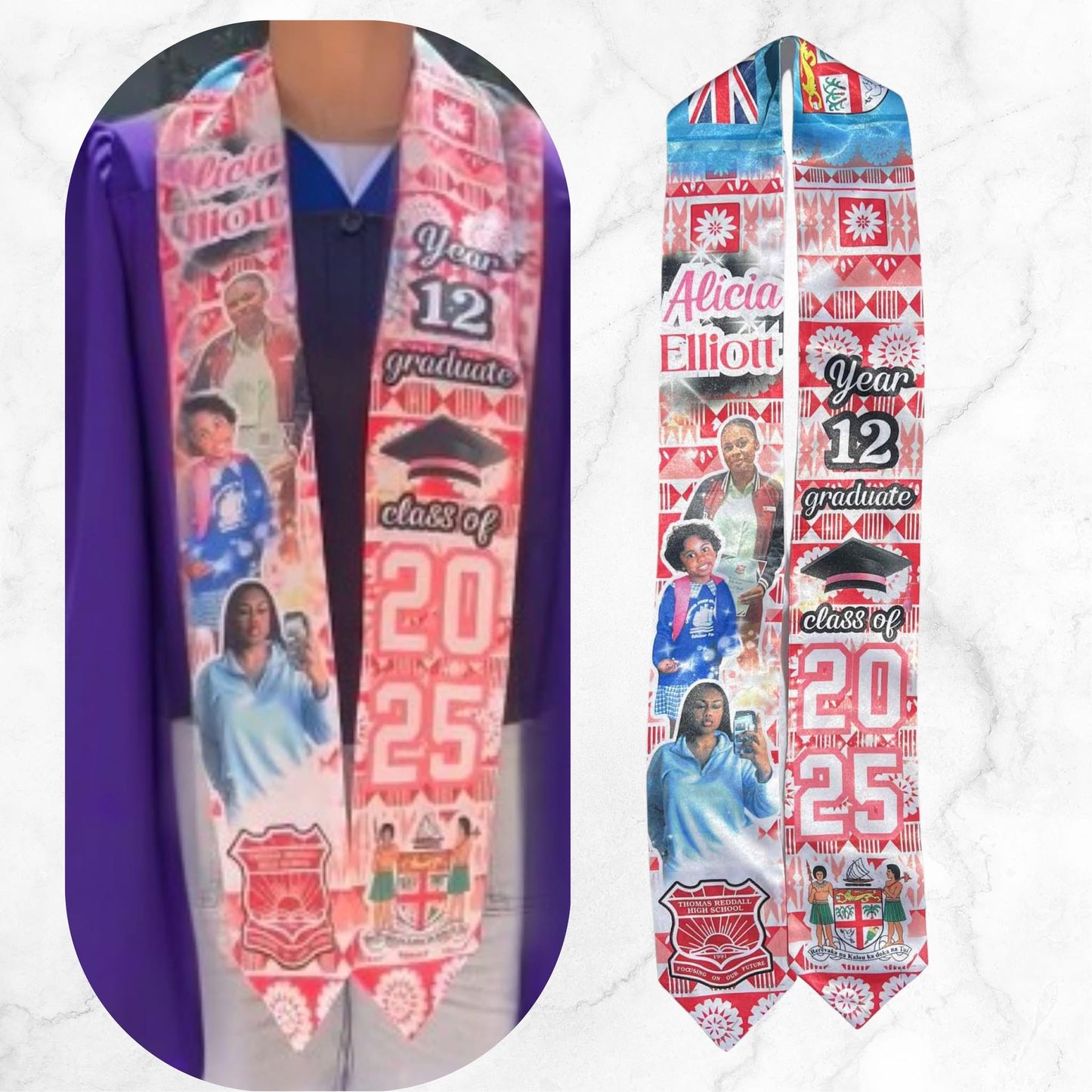 Custom graduation stole 72 inch Custom GRADUATION STOLE, Graduation GIFTS, Personalised Graduation Sash, Class of 2025