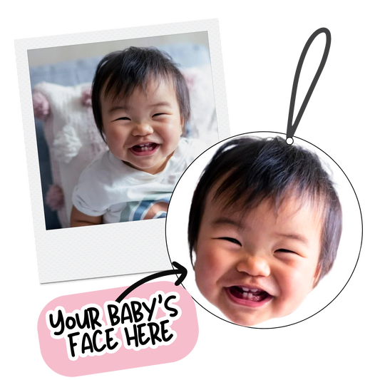 Custom Baby Head Car Air Freshener – Double sided one picture Novelty Photo Gift