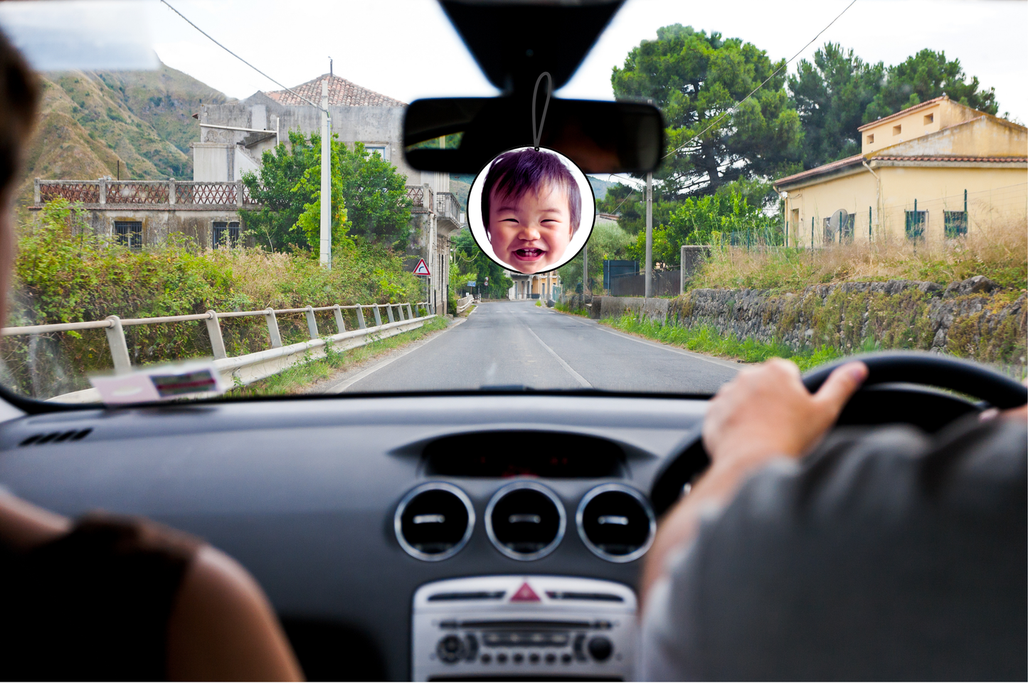 Double-Sided Sibling Custom novelty Car Air Freshener – Two Photos in One