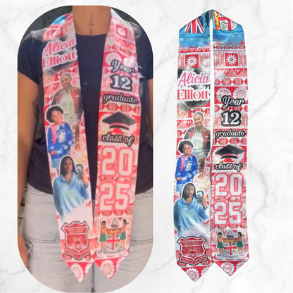 Custom graduation stole 72 inch Custom GRADUATION STOLE, Graduation GIFTS, Personalised Graduation Sash, Class of 2025