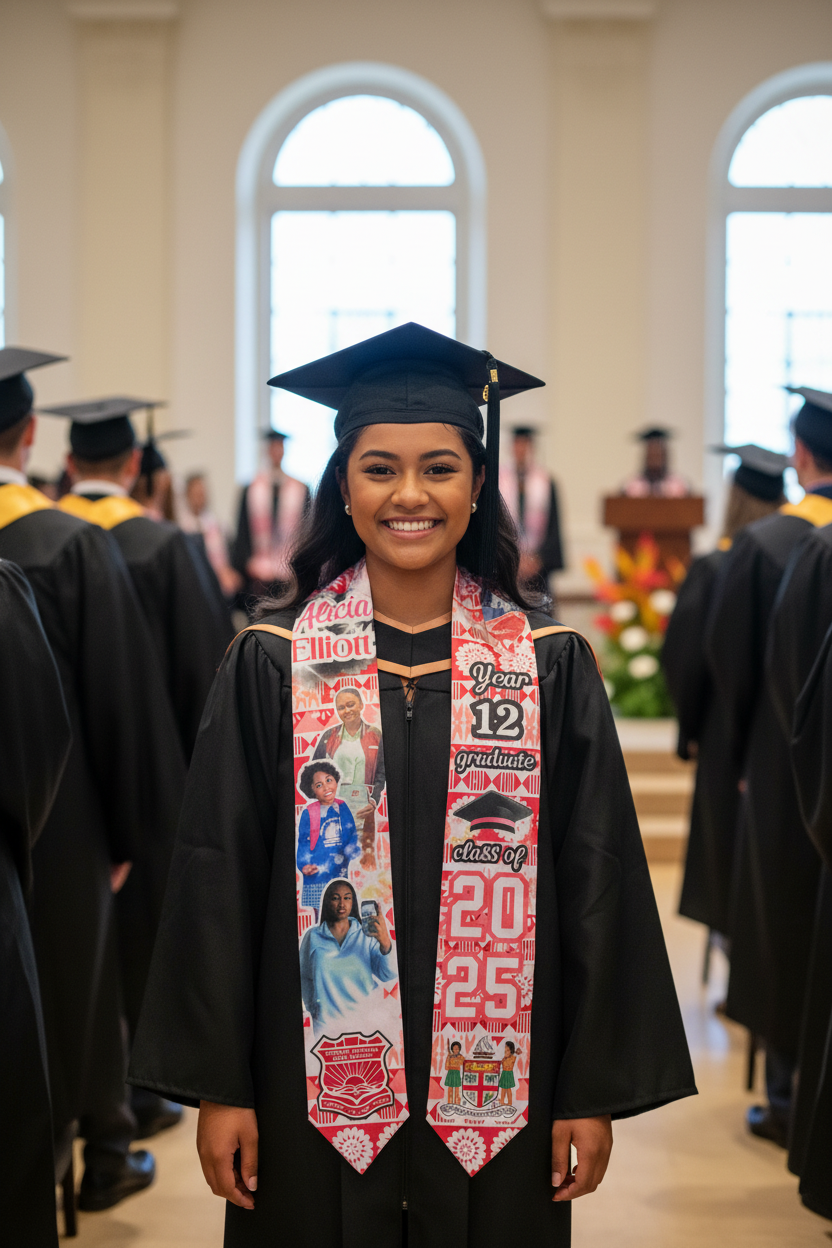 Custom graduation stole 72 inch Custom GRADUATION STOLE, Graduation GIFTS, Personalised Graduation Sash, Class of 2025