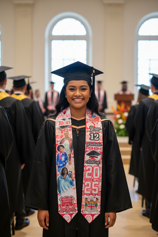 Custom graduation stole 72 inch Custom GRADUATION STOLE, Graduation GIFTS, Personalised Graduation Sash, Class of 2025