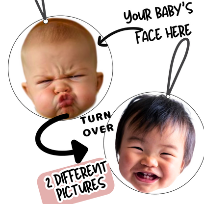 Double-Sided Sibling Custom novelty Car Air Freshener – Two Photos in One
