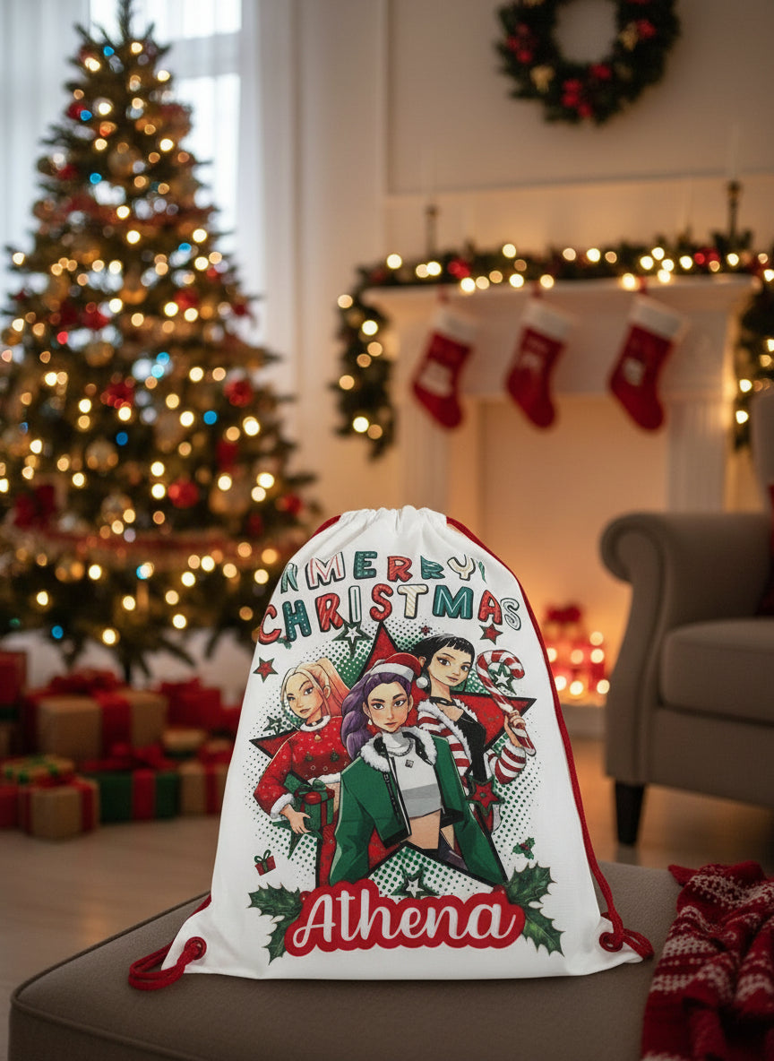Custom personalised christmas santa sack